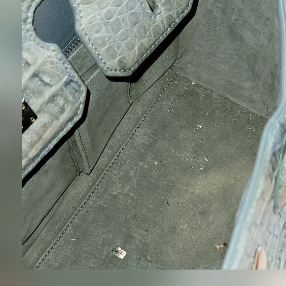 Awesome real crocodile buckle handle bag - Picture 12 of 16